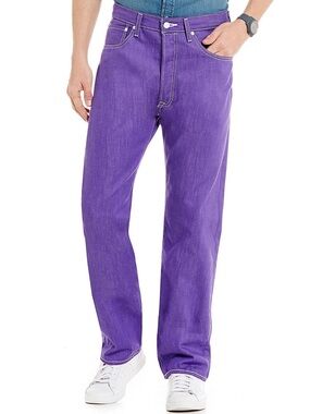 Levi's Men’s 501 Original Fit Purple Jeans